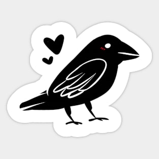 Blushing Crow Sticker